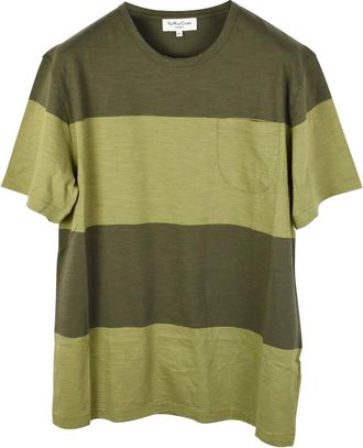 Ymc You Must Create YMC Green Striped T-Shirt Size M
