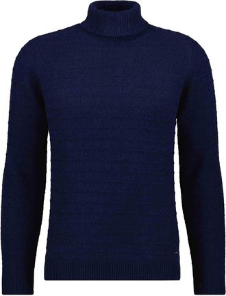 Ragman Rundhalspullover RAGMAN, Herren, Gr. 54, blau (marineblau), Strick, 90% Wolle 10% Cashmere, ohne Ausschnitt, Pullover Rundhalspullover