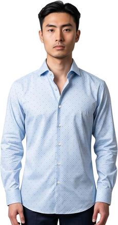 HUGO BOSS Blue Slim Printed Shirts