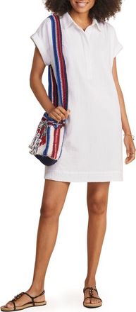 Vineyard Vines Margo Cotton Gauze Shirtdress in White Cap at Nordstrom, Size X-Small