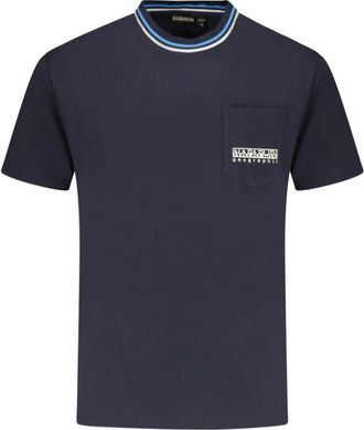 Napapijri Heren, Tops, Blauw, Maat: S Katoen