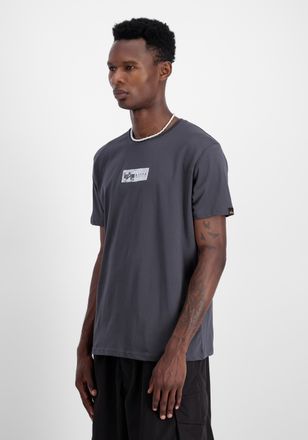 Alpha Industries T-Shirt ALPHA INDUSTRIES Metal Plate T-Shirt, Herren, Gr. XXL, grau (vintage grau), Obermaterial: 100% Baumwolle, Shirts T-Shirt