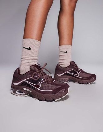 Nike Air Max Moto 2K - Sneakers in camoscio bordeaux-Rosso