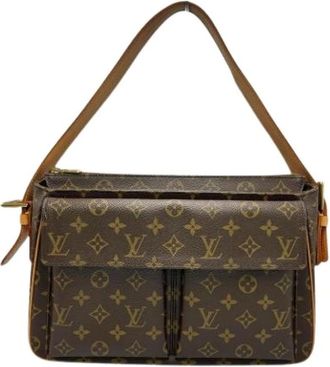 Louis Vuitton Pre-owned Shoulder Bags, female, Brown, Size: ONE SIZE Pre-owned Vintage Canvas Shoulder Bag