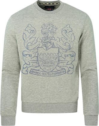 Aquascutum Pixel Aldis Logo Grijze Sweatshirt