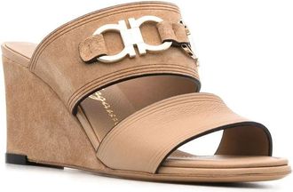Ferragamo Chaim Wedge Mule - Beige