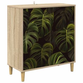 vidaXL Aparador Elburg Sonoma 69 X 33 X 75 Cm Madera De Ingenier&iacute;a Vidaxl