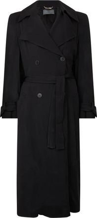 Alberta Ferretti Elegant Jas - Dames - Jas met riem - Zwart - L - Jassen