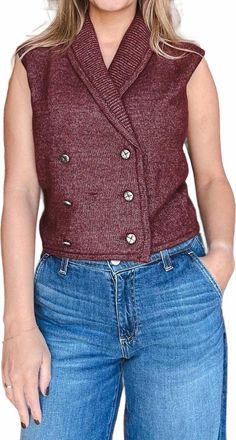 Design History Amber Sweater Vest In Heritage