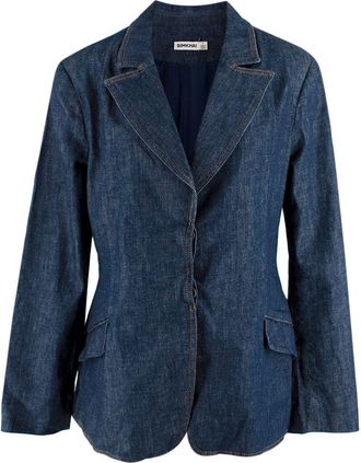 Jonathan Simkhai Johnathan Simkhai Blue Denim Jasper Blazer Size M