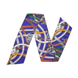 Herm&egrave;s Pre-owned Scarves, female, Multicolor, Size: ONE SIZE Pre-owned Maxi Twilly Cavalcadour