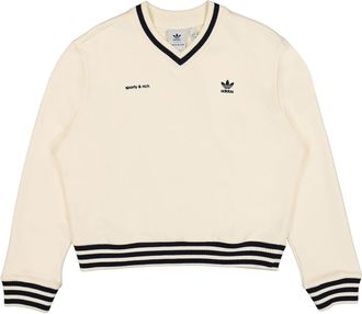 adidas (WMNS) adidas x Sporty & Rich Sweater Beige IN5247