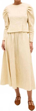 Marie Oliver Sasha Pull-On Textured Midi Skirt