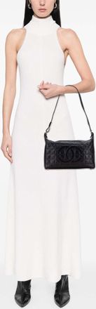 Chanel Pre-owned Womens Chocolate Bar Shoulder Bag - Black Leather - One Size