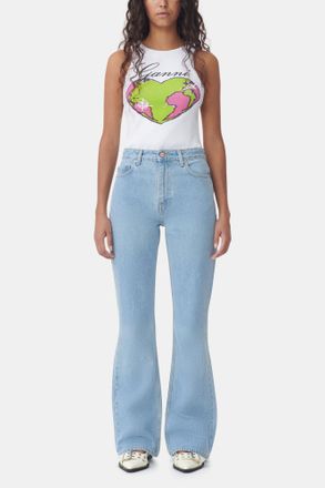 Ganni Blue Betzy Jeans - Size 24W/32L Cotton