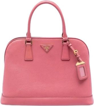 Prada Pre-owned Handbags, female, Pink, Size: ONE SIZE Pre-owned Leather Handbag