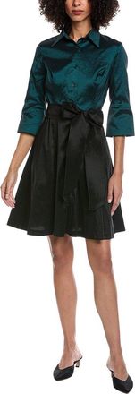 Rene Ruiz Color Block Shirtdress