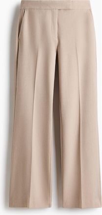 H&M Flared Trousers in Light Beige at Nordstrom, Size 16