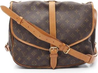 Louis Vuitton Pre-owned Shoulder Bags, female, Brown, Size: ONE SIZE Pre-owned Leather Messenger Bag