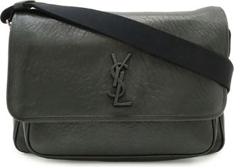 Saint Laurent Black White Handbag Shoulder Bag (Pre-Owned)
