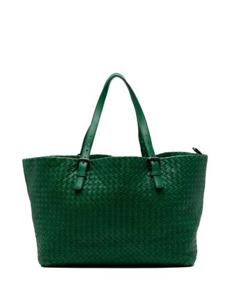 Bottega Veneta 2012-2025 grote Nappa Intrecciato Cesta shopper - Groen
