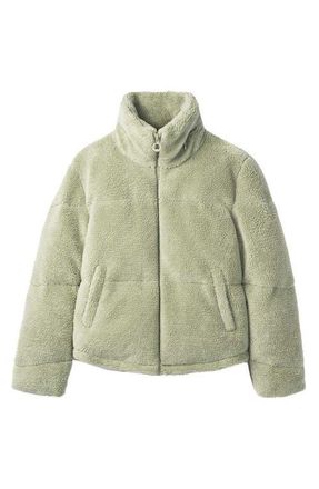 Noize Kamala Faux Shearling Coat in Moss at Nordstrom, Size X-Small