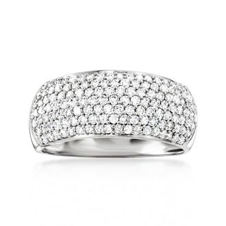 Ross-Simons Pave Diamond Ring in 14kt White Gold