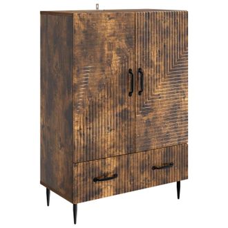 vidaXL Aparador Roble Ahumado 66 X 34,5 X 95 Cm Madera De Ingenier&iacute;a Vidaxl