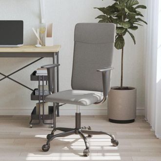 vidaXL Sedia da Ufficio Regolabile Grigio Scuro in Rete e Similpelle vidaXL