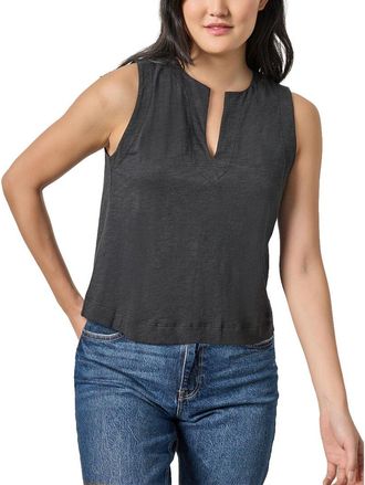 Lilla P Pleat Back Split Neck Tank