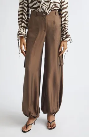 Toccin James Wide Leg Cargo Pants in Coffee at Nordstrom, Size 10