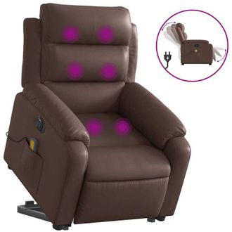 vidaXL Vidaxl - Poltrona Alzapersona Elettrica Reclinabile Marrone Similpelle