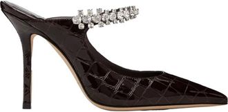 Jimmy Choo London Bing 100 - Dames - Muiltjes - Bruin - 37 1/2 EU - Leer - Schoenen