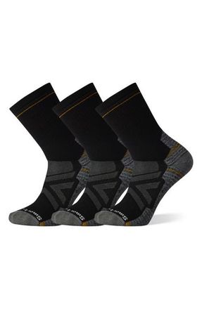 Smartwool 3-Pack Hike Full Cushion Crew Socks in Hike Black at Nordstrom, Size X-Large