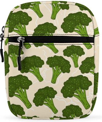 Generic Green Broccoli Crossbody Bag Adjustable Satchel Cute Shoulder Bag Lightweight Sling Bags