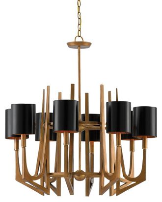 Currey & Company Umberto 32In Brass 8-Light Chandelier