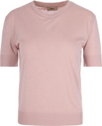 Herno Pink Round Neck T-Shirt