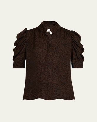 Frame Denim The Leopard Gillian Top