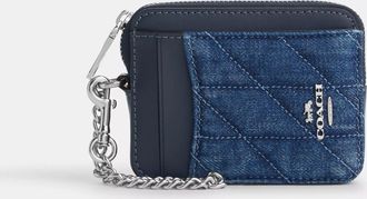 Coach Zip Card Case With Quilting