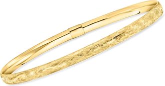 Canaria Canaria Italian 10kt Yellow Gold Brushed Bangle Bracelet