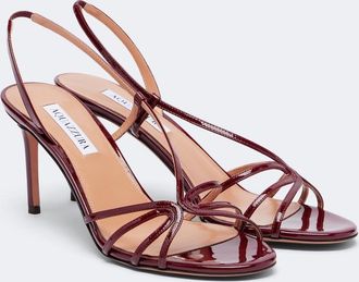 Aquazzura Talk To Me patent leather slingback sandals