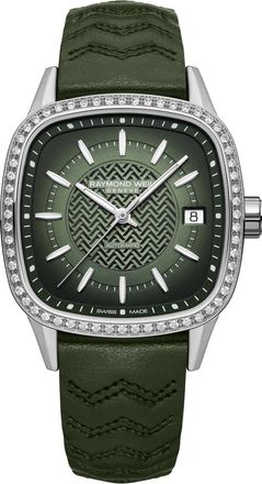 Raymond Weil Freelancer Womens Green Watch 2490-SCS-52051 Leather - One Size
