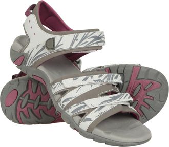 Mountain Warehouse Santorini Womens Wide Fit Sandals - Adjustable Straps Ladies Shoes, Cushioned Insole Beach Shoes, Rubber Outsole Summer Shoe - for Walking, Travelling