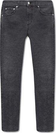 Alexander McQueen Jeans met geborduurd logo voor heren - Heren - Slim Fit Jeans - Zwart - XL - Katoen - Jeans