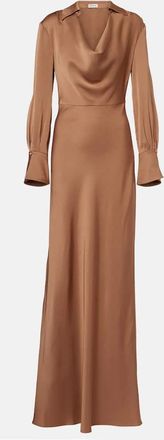 SIMKHAI Adelle draped satin gown