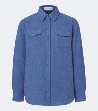 God's True Cashmere Camicia in cashmere con malachiti