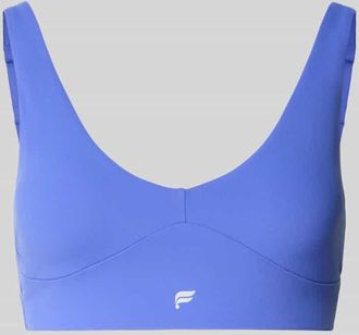Fabletics Bustier mit Label-Print Modell PURELUXE LONGLINE in Blau, Gr&ouml;&szlig;e XL