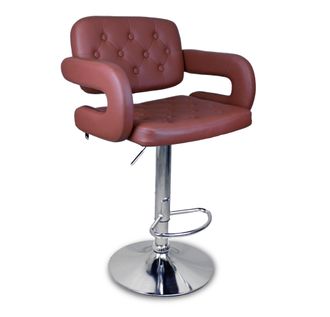 OEM Just Sit Vinci Marr&oacute;n - Taburete De Bar Con Respaldo Y Brazos