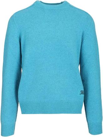 Burberry Truien & Vesten, Heren, Blauw, M, Cashmere Pullover