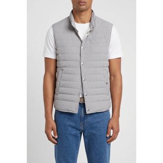 Brunello Cucinelli Light Grey Quilted Vest, Size X-Small